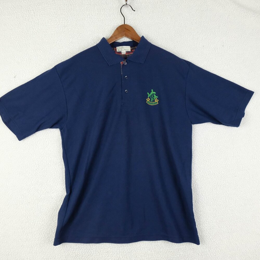 Quills Woollen Market Polo Mens Extra Large Blue Ireland Saint Patrick's Day